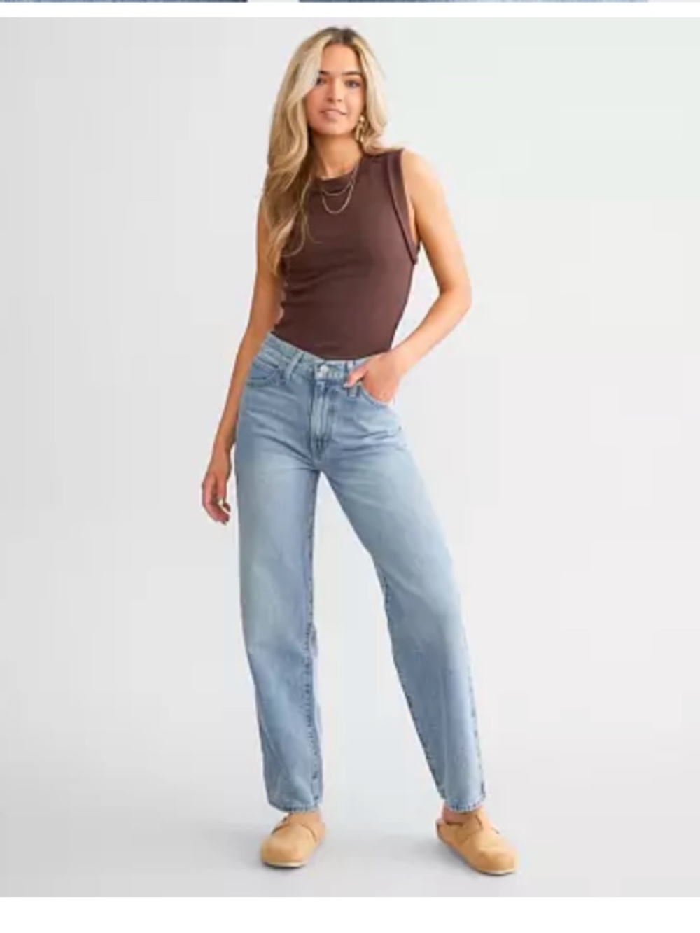 Levi's '94 Mid Rise Baggy Loose Fit Classic Cotton Jeans Light Touch Size 29